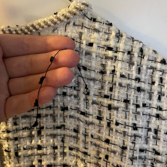 GORGEOUS white / black tweed dress - Picture 7 of 7